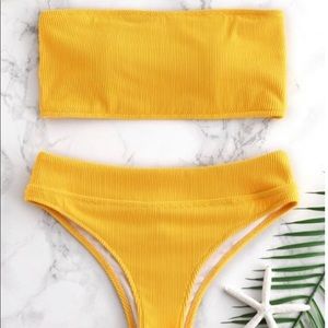 NWT Ribbed Bandeau Bikini
